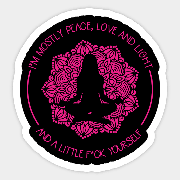 Sarcastic Yoga Meditation Gift Sticker by Giggias